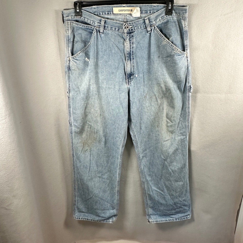 Gap Carpenter Jean Men 40x30 Blue Denim Industrial Standard Workwear Relaxed VTG
